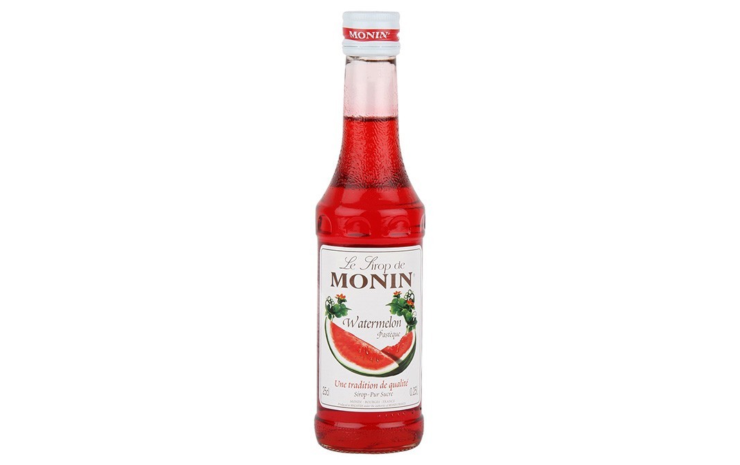 Monin Watermelon Pasteque Syrup    Glass Bottle  250 millilitre